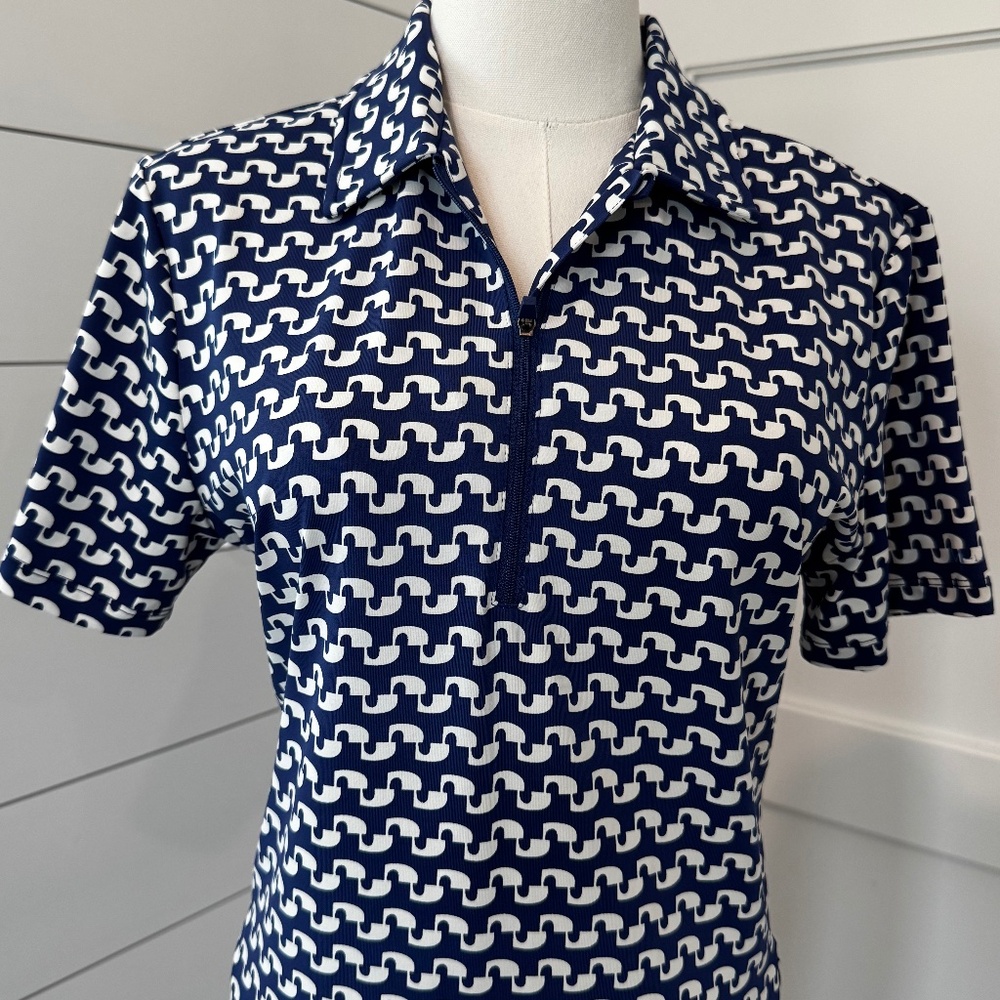 J.McLaughlin $228 Ritchie Geo Stripe Size:L - Picture 3 of 6